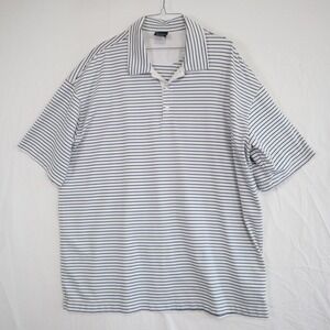 Nike Golf Polo Shirt Mens 2XL XXL Dri-Fit UV Performance Striped Short Sleeve